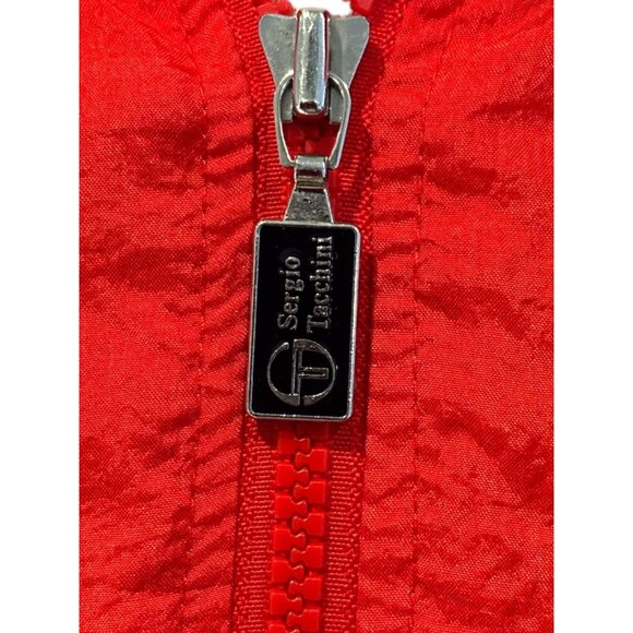 Vintage Sergio Tacchini Womens Colorblock Windbreaker Jacket Size 10 Red Multico - Picture 5 of 10